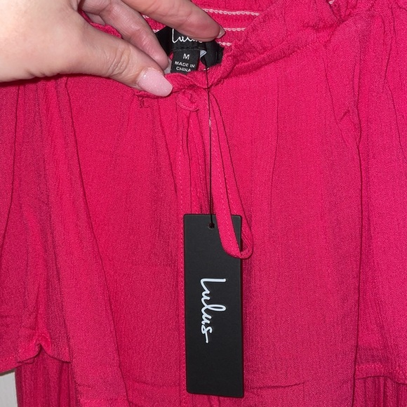 Hot Pink Midi Dress (NWT) - Picture 7 of 9